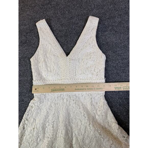 Francesca's Malinda Ivory Lace A-line Lined‎ US Women's Size S Dress - Picture 4 of 9